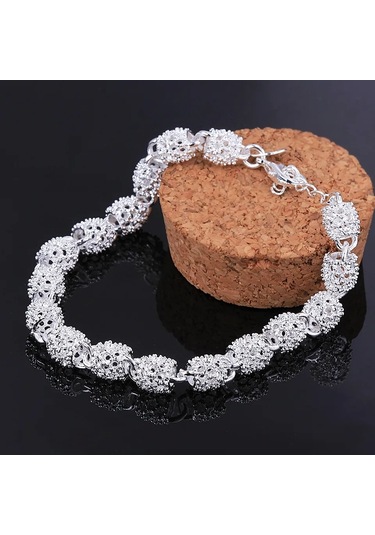 Eyelashes Silver 925 Ayar Gümüş Kristal Taşlarla Süslü Bohem Tarz Bileklik