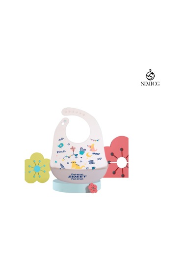 Pembe-mavi Renk "home Sweet Home" Desenli Silikon Önlük