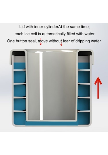 Silindirik Silikon Buz Küpü Fincan Buz Yapımı Kalıp Blue Sarı