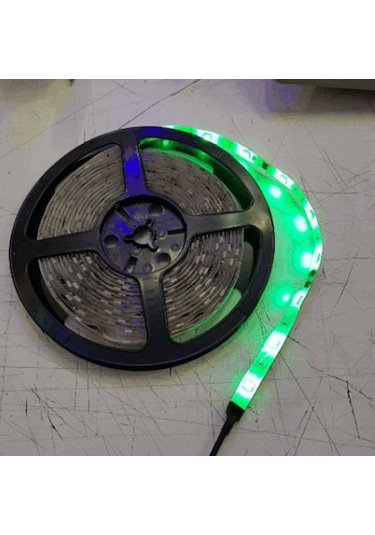 Yürüyen Şerit Led Akar Led 5 Metre Silikonlu Dış Mekan Yeşil Renk