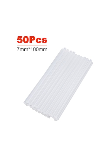 Monyee 7mm X 100mm Transparan Isı Macunu Çubukları, 20w Isı Makinesi İçin, El İşleri Ve Sanat Çalışmaları İçin, 50 Adet Paket