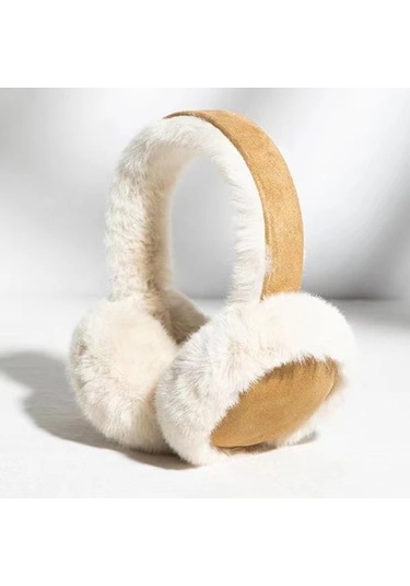 Primepickings 1 Adet Klasik Kahverengi Peluş Kulaklık, Yumuşak Kışlık Kulak Isıtıcı