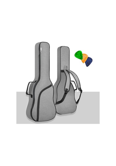 Midex Cs-41 Case Akustik Gitar Soft Case Kalın Çanta Kılıf Gigbag + Pena