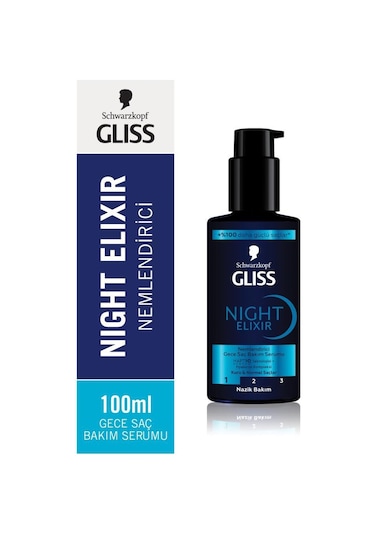 Gliss Night Elixir Nemlendirici Gece Saç Bakım Serumu 100 ML