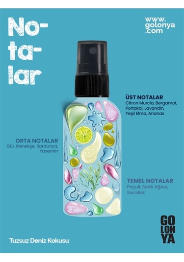 Golonya Tuzsuz Deniz Kokulu  Sprey Kolonya 100 ML