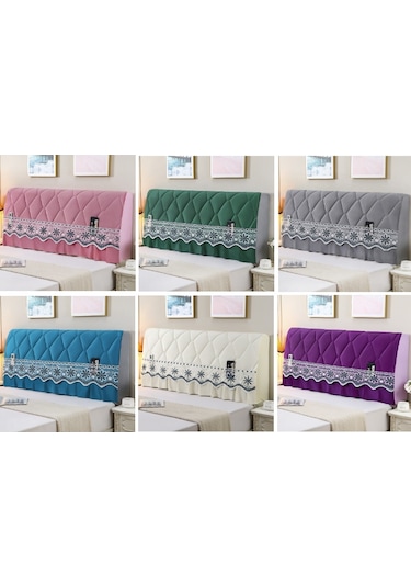 Sones Yatak Başı Her Şey Dahil Çarpışma Önleyici Kapitone Kalın Kumaş Koruyucu Kılıf, Boyut: 60x180cm Sekiz Yapraklı Gri