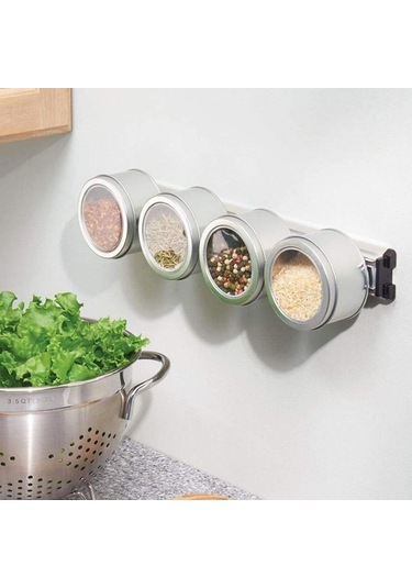 Novahub Manyetik Bıçak Tutucu Duvara Montaj, Güçlü Metal Standı, Mutfak Organizatörü, Beyaz-siyah, 36.5x4.5x1.9cm, Mutfak Aksesuarları Diğer