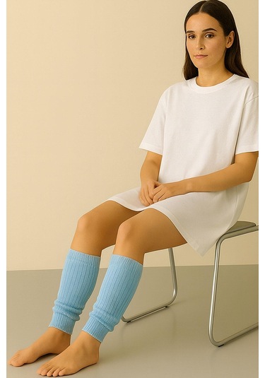 Basic Kalın Pamuk İçerikli Tozluk Turkuaz