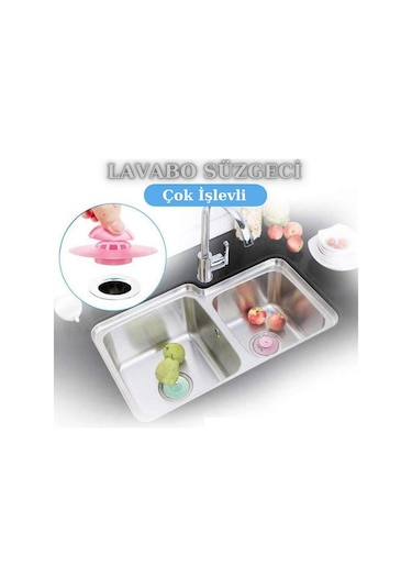 4*Lü Silikon Malzeme Banyo Mutfak Gider Evye Lavabo Çöp Tıpa