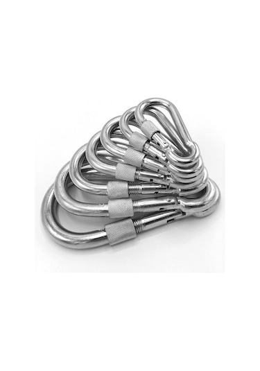 Kilitli Karabina Yaylı Galvanizli 6-8-10-12Mm Ölçü Adet Seçenekli