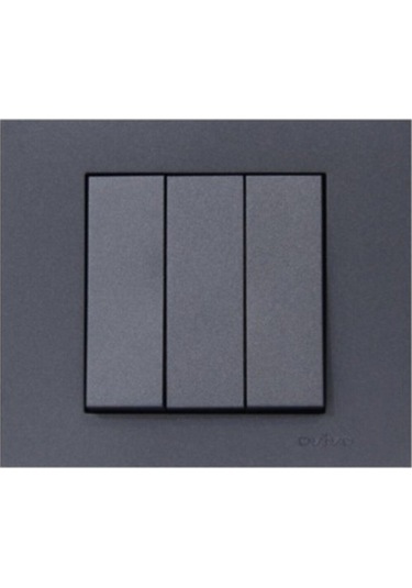 7 Adet Ovivo Grano Füme Üçlü Anahtar Çerçeve Dahil