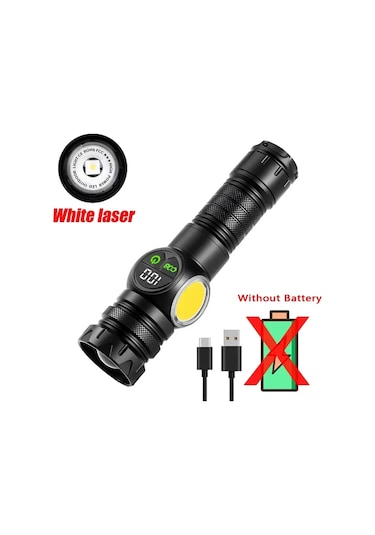 Yüksek Güçlü Led El Feneri Type-c Şarj Edilebilir Alüminyum Torch Açık No Battery No Battery Çok Renkli