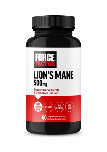Force Factor Lion's Mane, 500 Mg Aslan Yelesi Mantarı 60 Vegetabl