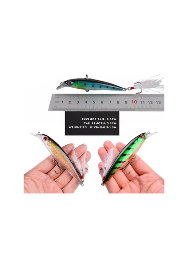 MSO Olta Balıkçılık Minnow 8.6cm 7gr Rapala Sahte Yem