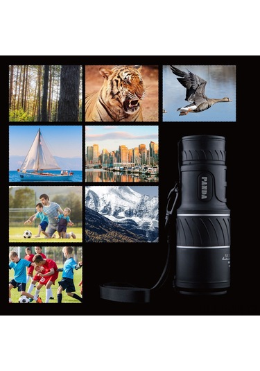 Suofeng 40x Bak4 Prisma Fmc Yeşil Filmi Monoküler, Yüksek Çözünürlük, Işık Geçirimi, El Kayışı, Siyah, Outdoor Etkinlikler İçin Gökyüzü, Kuş, Spor