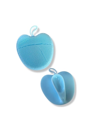 Caş Dekorasyon Mavi Renk Elma Figürlü Yüz Yıkama Aparatı