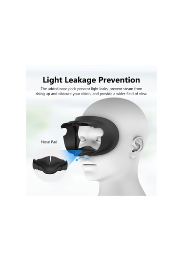 Meta Quest 3 Vr Kulaklık Yıkanabilir Abs+pu Yedek Maske İçin Yüz Kapağı