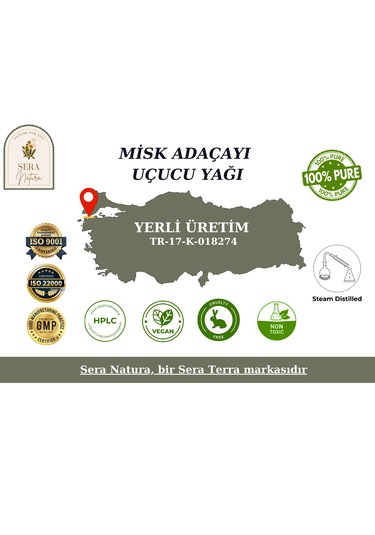 Misk Adaçayı Uçucu Yağı 5 Ml - Canlandırıcı Ve Etki Misk