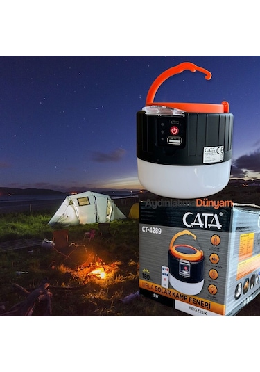 Cata Hazar Güneş Enerjili El Feneri Ct-4289