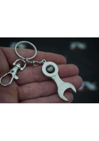 Audi Logo İngiliz Anahtarlık Sibop Kapağı Seti