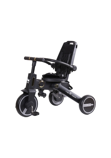 Merkür Bebe Falky 7in1 Katlanabilir Üç Tekerlekli Bebek ve Çocuk Bisikleti Gold