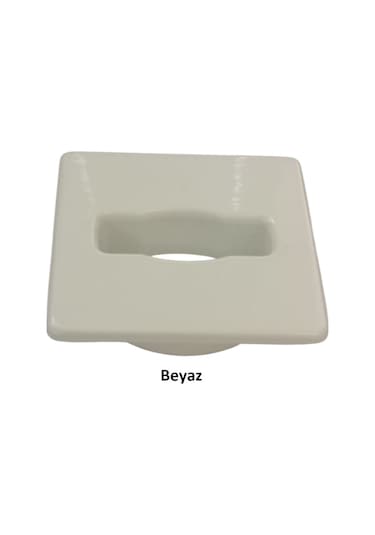 Adilon Masaüstü Kablo Kanalı Deliği Kapağı, Kare, Beyaz 6 Cm