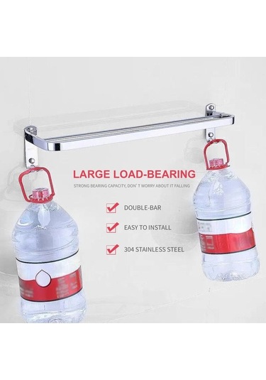 Novahub 23 İnç Çift Barlı Paslanmaz Çelik Banyo Havlu Askısı - Modern Ve Dayanıklı Diğer