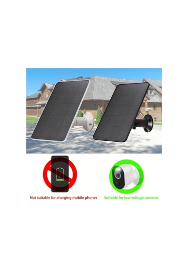 Besthome1 Dream011 2/3 Adet Beyaz Güneş Panelleri, Dış Mekan Kameralar & Fanlar İçin Şarj Power Bank Uyumlu Type C Usb