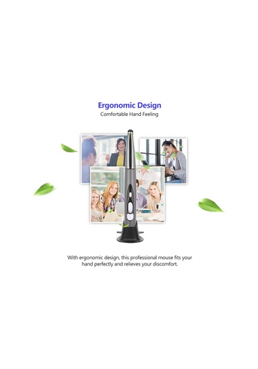 Mufunye Kablosuz 3 Seviyeli Dpı Ayarlı 800/1200/1600 Cpı Optik Dokunmatik Kalem - Web Gezintisi Ve Rahat Kullanım İçin Pc/laptop Diğer