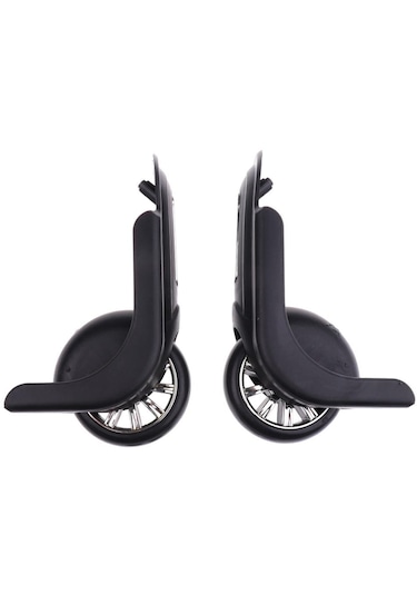 Homyl 1 Pair Değiştirme Bagaj Tekerlek Bavul Tamir Dilsiz Siyah