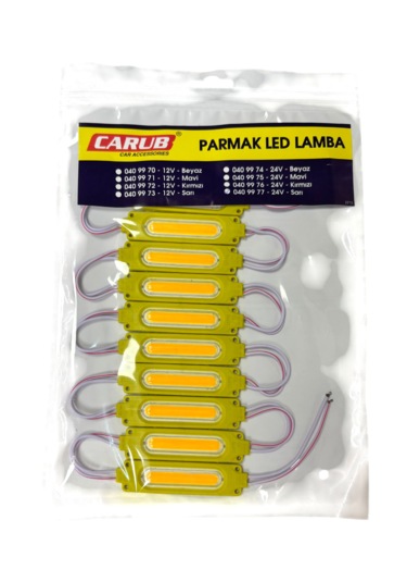 Parmak Lamba Cob Led Sarı Gün Işığı 24v 10'lu Br 040 99 77