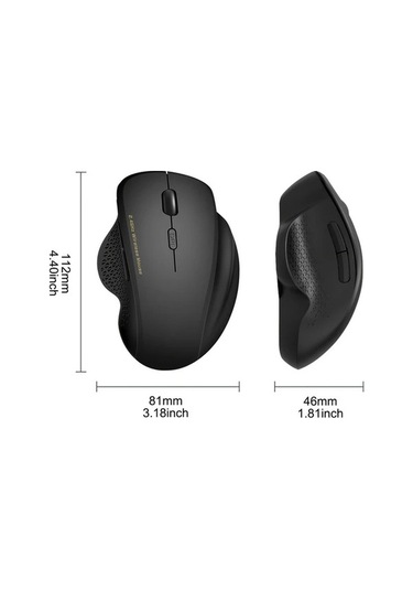 Besthome1 2 4g Ergonomik Grey Fare Oyun Ofis Uyumlu Pil Optik Sensör Rahat Tutuş Windows 10 Kullanımı İçin -