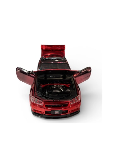 Hobbiez World 1/24 Nissan Gtr R34 - Metallick Red/black