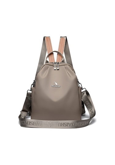 Kadınlar İçin Sırt Çantası Yeni Stil Şık Üst Düzey Çok İşlevli Bayan Sırt Çantası Basit Gündelik Büyük Kapasiteli Öğrenci Küçük Okul Çantası Haki Ana Resim Rengi Diğer