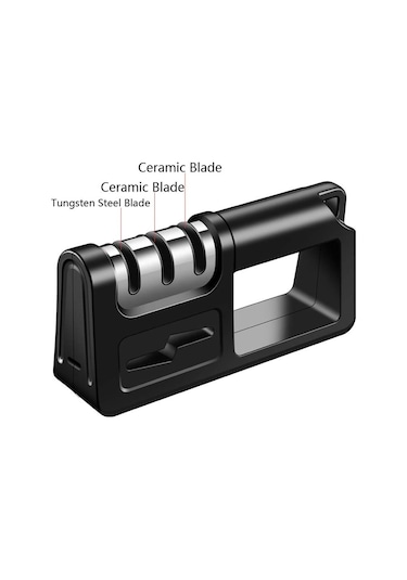 Sones Üç Aşamalı Mutfak Bileyici Çok Fonksiyonlu Mutfak Bıçağı Makas Bileme Taşı