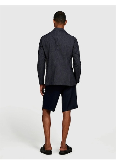 Sisley %100 Keten Slim Fit Bermuda Şort Erkek Lacivert Şort - 325p4aghs9010