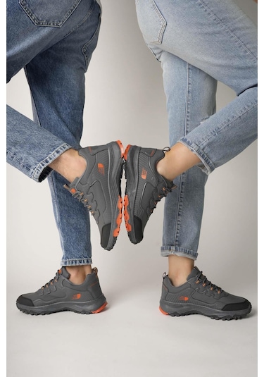 Muggo Kuzey Unisex Garantili Trekking Outdoor Sneaker Ayakkabı Füme