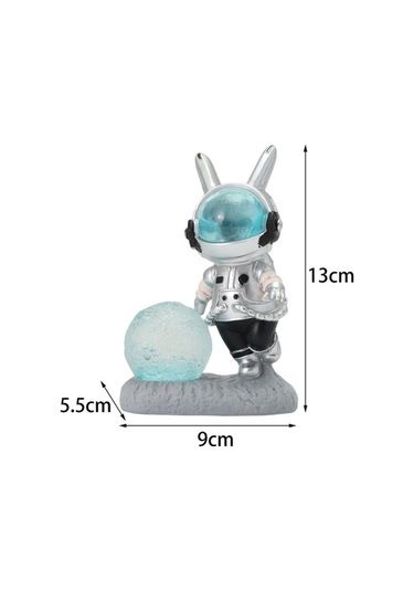 Trendooze Homyl Çizgi Film Uzay Tavşan Telefonu Tutacağı Sanat Mavi 5.5cmx9cmx13cm 5.5cmx9cmx13cm