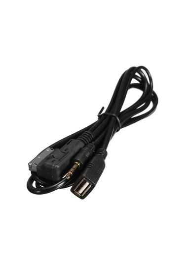 Geeroyoo Volkswagen Audi Amı Mdı Arabalar İçin 2.8m Usb Şarj + 3.5mm Aux Ses Bağlantı Kablosu A6l/a8l/q7/a3/a4l/a5/a1/s5/q5 Uyumlu