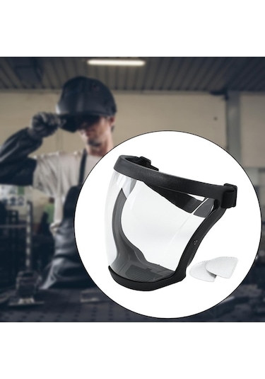 Trendooze Yüz Yabani Tam Suntek Siyah-ve-şeffaf Kalkanı İnşaat Hi