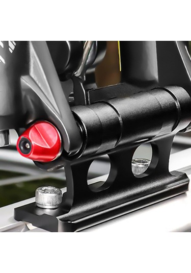 Yaleker Kırmızı Otomobil Çatı Bisiklet Tutucu - Hızlı Çıkarılabilir Saplı Alüminyum Araç Taşıma Aracı Kırmızı