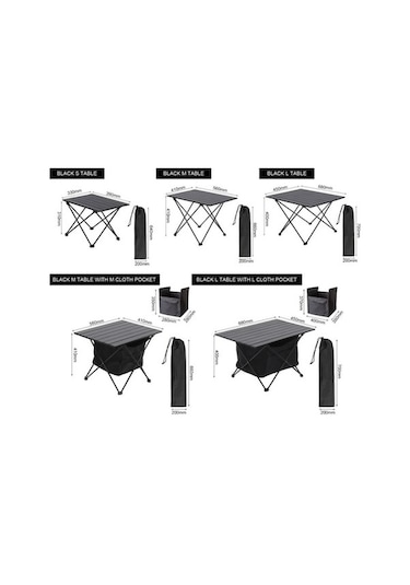 Bloomnest Taşınabilir Renkli Piknik Masası Katlanır Kamp İşlevli Hafif, Çok Renkli Alüminyum & Ew Çok Renkli Balıkçılık Barbekü Çok Renkli