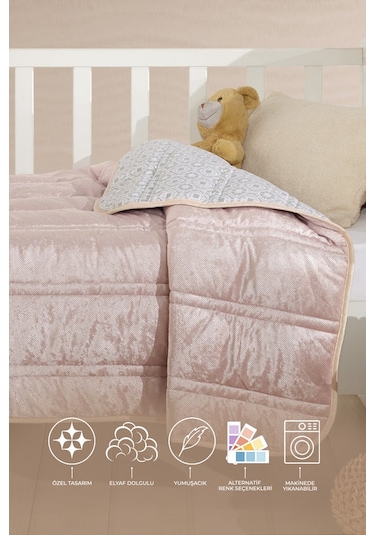 Elart Fancy Bebek Yorgan 150x100 Cm Ekru