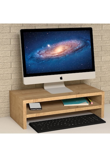 Emkawood Beliz Monitör Yükseltici Laptop Sehpası Safir