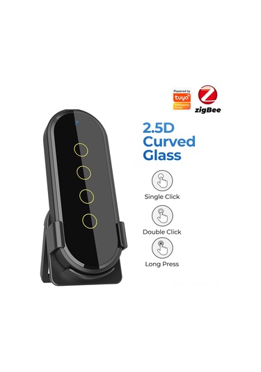 Qingmipy Tuya Zigbee 3.0 Akıllı Dokunmatik Anahtar - Kablosuz Işık Kontrolü, Floresan Özellikli, Grup Paylaşımı