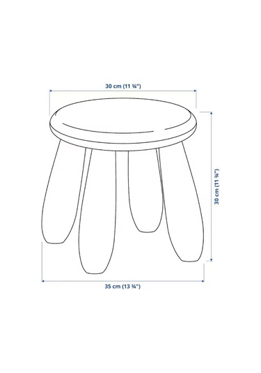 Mammut Yeşil Çocuk Taburesi, Tabure-oturak Masa Oyun Taburesi Polipropilen Plastik