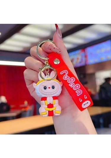 Novahub Sevimli Labubu Anahtarlık Anime Anahtarlıklar Erkekler İçin Küçük Koyun Anahtar 4