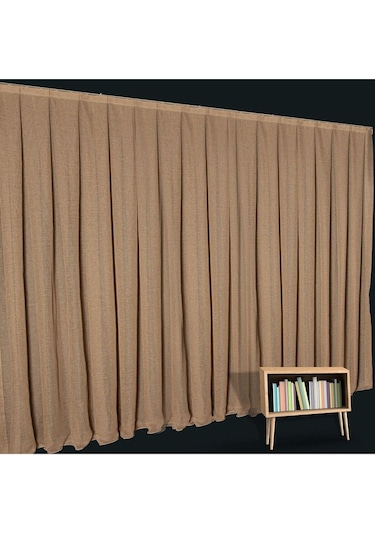 Krem Keten Tül Perde Yüksek Kalite Pilesiz Extraforlu Düz Dikim-krem Krem