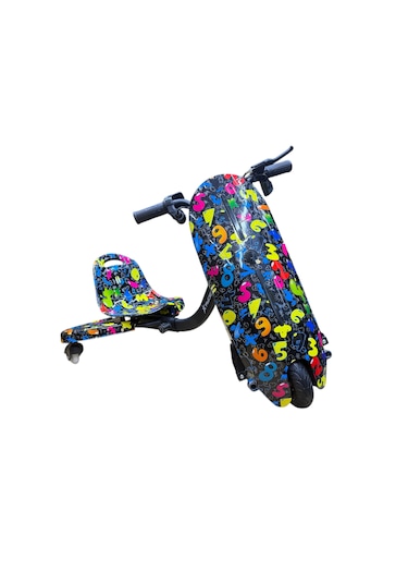 Drift Car Elektrikli Kaykay Drift Scooter Bluetooth Hoparlörlü RS-R1 Colors Numbers Grafiti