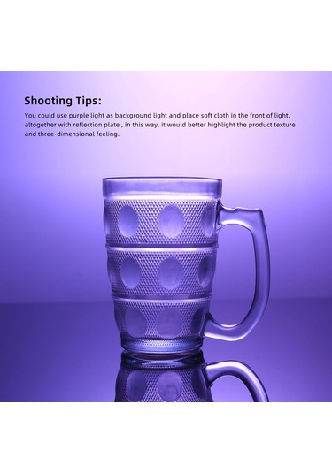 Puluz 20cm Fotoğraf Akrilik Yansıtıcı Ekran Masası Arka Plan Panosu Beyaz